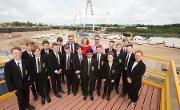 School children visit the New Wear Crossing