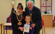 7 November 2018 - I visited St Joseph’s RC Primary School to pick the winner of my Christmas Card Competition. The winner was five-year-old Lilia Dobbing, who drew a colourful snowman as part of her Christmas card design.