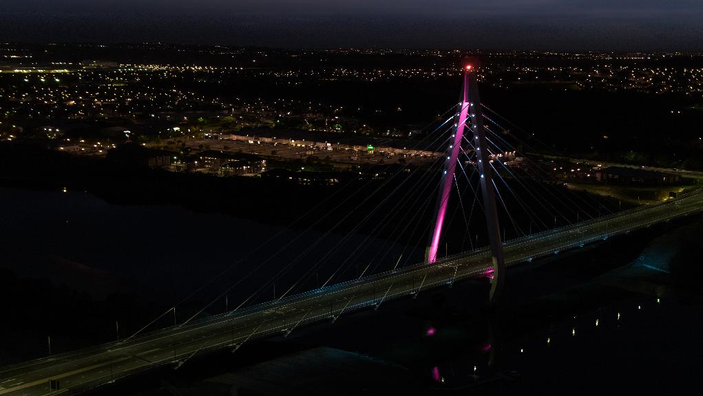 Northern Spire (lit purple)again..