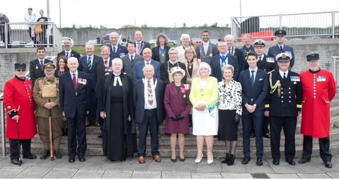 4 September 2021 - The Mayoress and I also visited HMS Calliope for a Reception and Beating Retreat to mark the Centenary of the Royal British Legion.