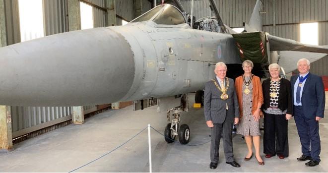 13 September 2021 - The Mayoress and I, Deputy Mayor and Consort attended the North East Land, Sea, and Air Museum for the official handover of its newest aircraft, the F3 Tornado.