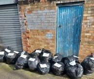 Bin bags fly tip