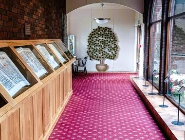 Blossom tree and corridor