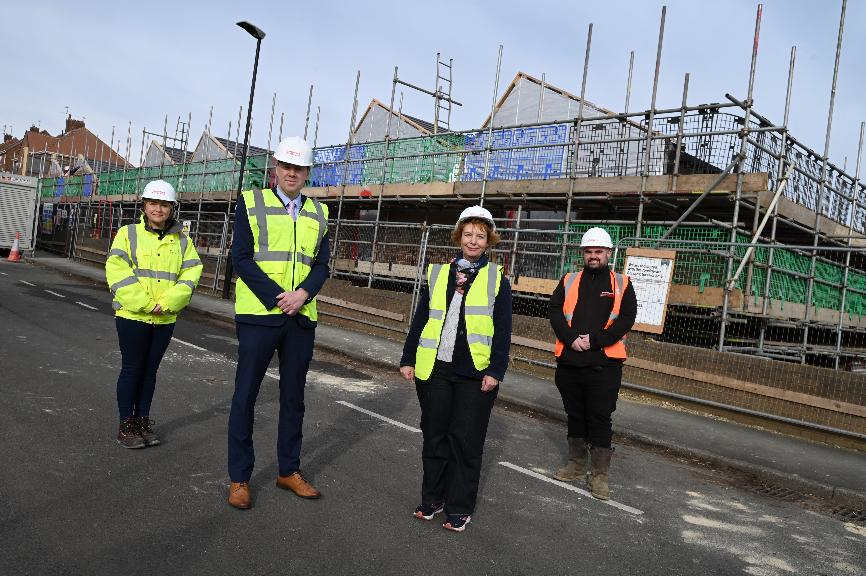 Supported Housing Scheme - site of former St Cuthbert's Church, Ryhope Tracey Dobson, Senior Development Officer at Sunderland City Council, Councillor Kevin Johnston, Sunderland City Council's Cabinet Member for Housing, Regeneration and Business, Ryhope